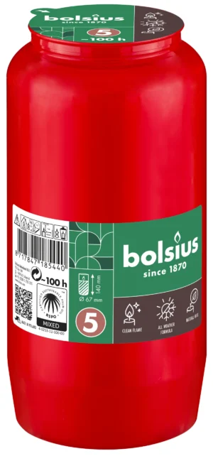 Õliküünal Bolsius 100h punane