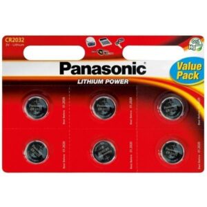 Patarei Panasonic CR2032 Li-coin 3V, 6tk pakis