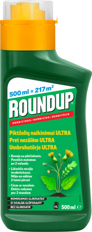 Umbrohutõrjevahend RoundUp Ultra 500ml