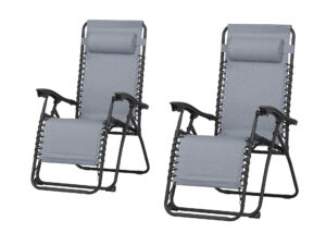 Puhke- ja lamamistool Outfit 110x84x64cm hall 2tk