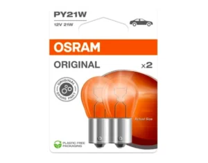 Autolamp Osram 2tk 12V PY21W BAU15S kollane