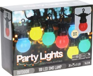 Peotuled 20 LED jätkatav, värviline IP44