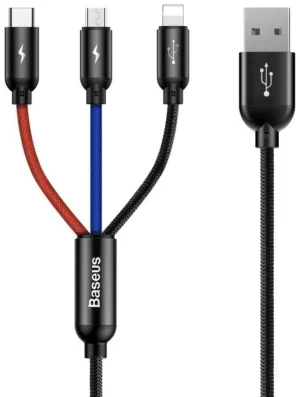 Laadimisjuhe Baseus micro-USB, Lightning ja USB-C 120cm