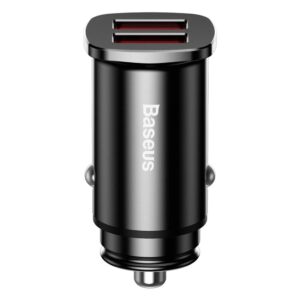 Kiirlaadija Baseus Mini QC3.0 12/24V 2xUSB-A 5A