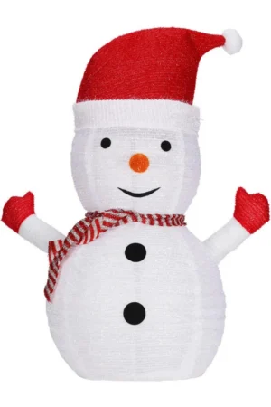 Akrüülkuju 30 LED patareitoite ja taimeriga lumememm