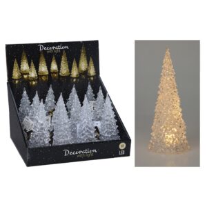 Kuusepuu 1 LED 17cm soe valge patareitoitega