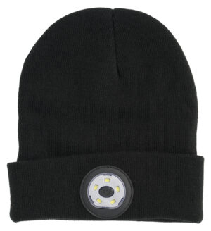 Müts LED pealambiga must