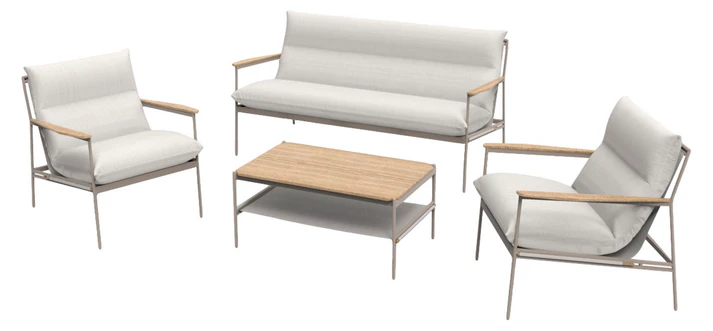 Aiamööbli komplekt Envy 4 osaline tekstiil beež