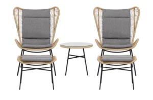 Aiamööbli komplekt Outfit 5 osaline tekstiil hall