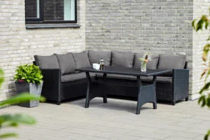 Aiamööbli komplekt Outfit 3 osaline tekstiil hall