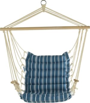 Võrkkiik-tool 100x53cm käetugedega sinine triibuline