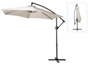 Päikesevari Ø2,9m külgpostiga beež