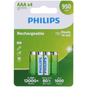 Akupatarei Philips AAA NiMH 950mAh 4tk