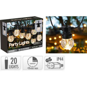 Peotuled 20 LED jätkatav, soe valge IP44