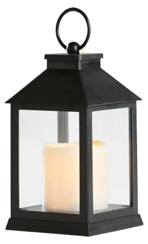 Latern Day LED küünlaga 23,5cm must