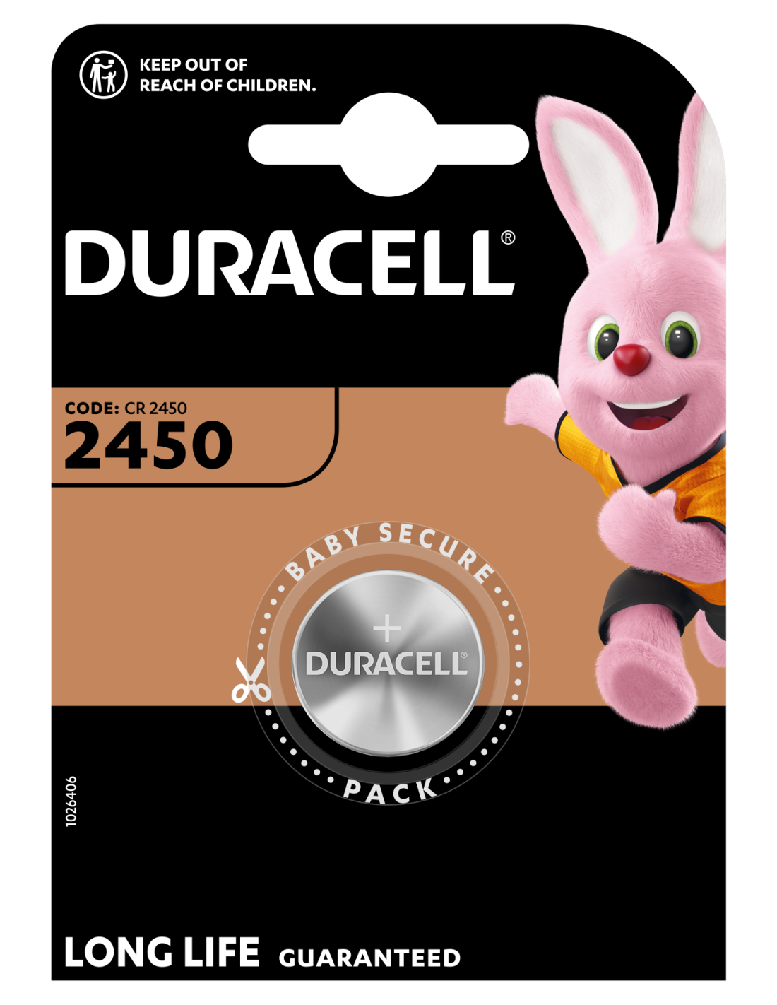 Patarei Duracell DL 2450 3V liitium 1tk/pk