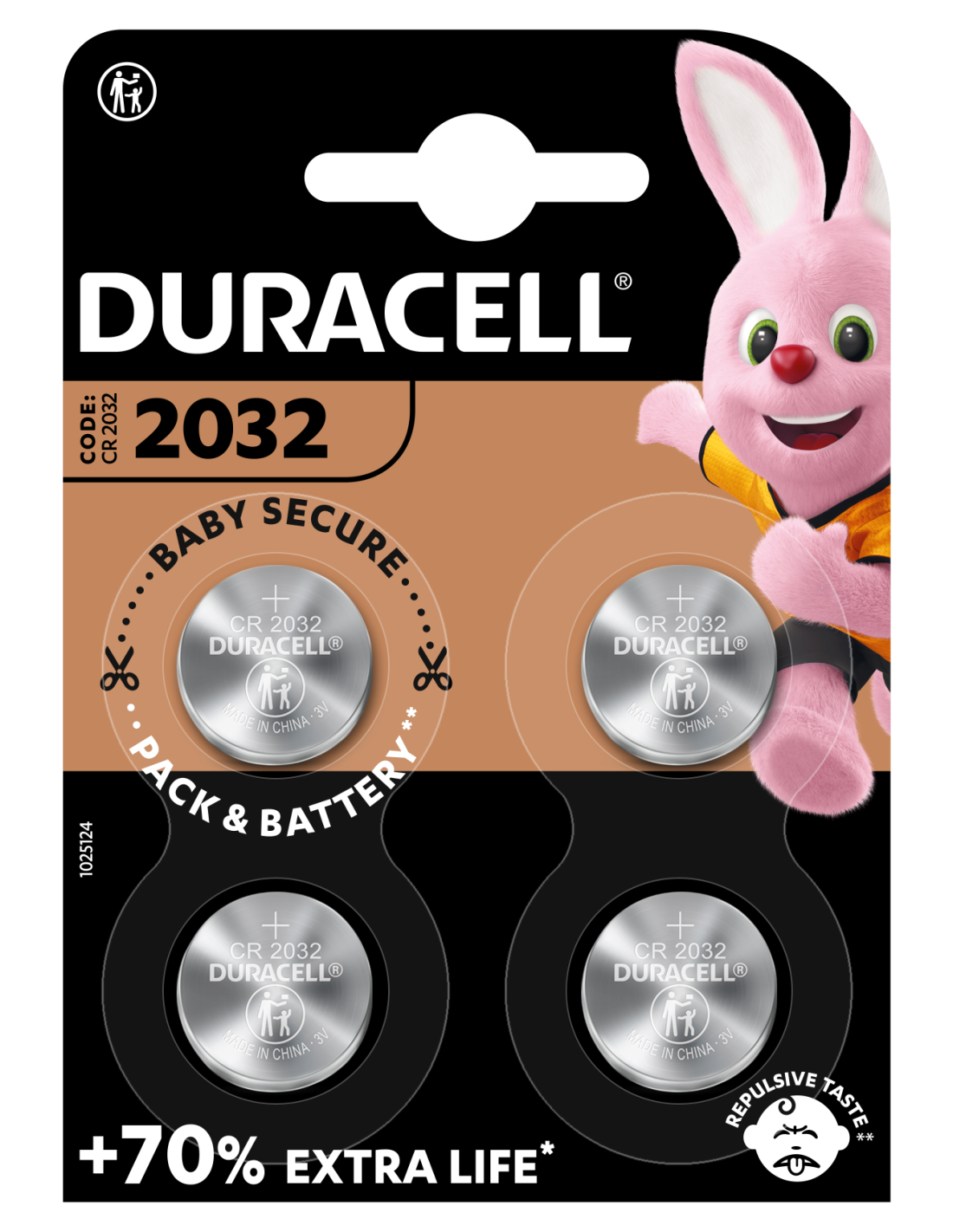 Patarei Duracell DL 2032 3V liitium 4tk/pk