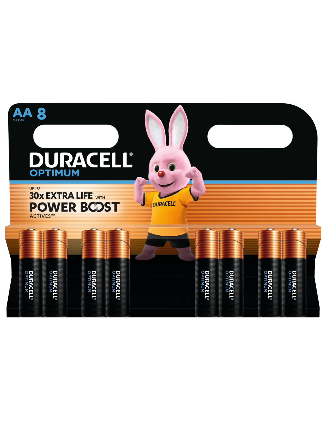 Patarei Duracell Optimum AA 8tk/pk