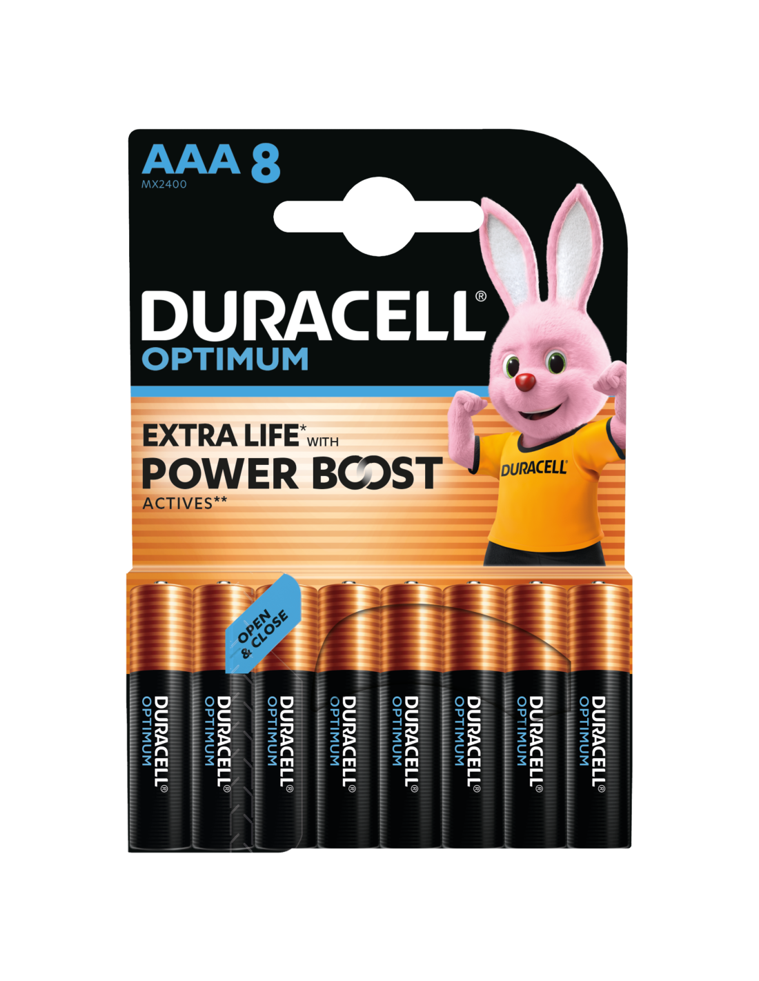 Patarei Duracell Optimum AAA 8tk/pk