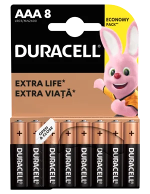 Patarei Duracell AAA/MN2400 8tk/pk Eco