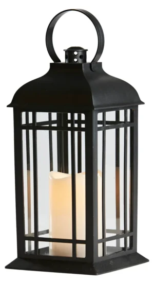 Latern Day LED küünlaga 29cm must