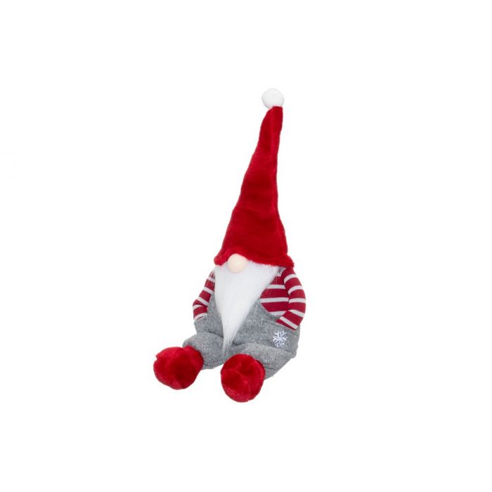 Päkapikk habemega Winter 60cm punane-hall